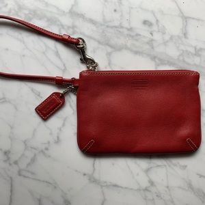 Authentic Coach Leather Wristlet